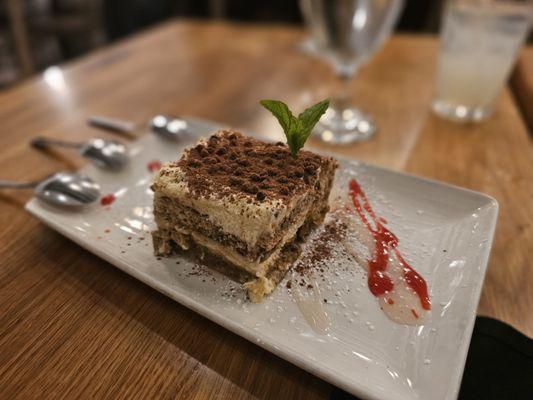 Tiramisu, you can tell it's freshly made in house. Amazing!