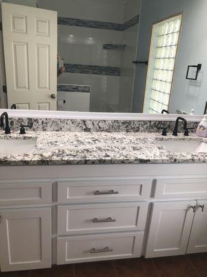 New granite vanity top.