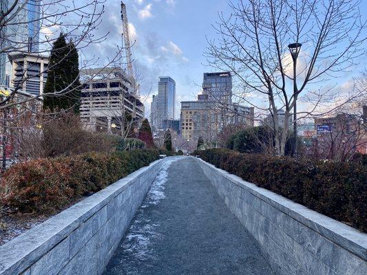 On the greenway in the winter