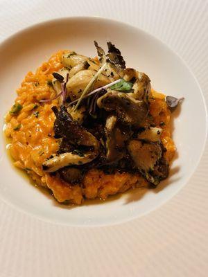 Grilled wild mushroom risotto WOW!