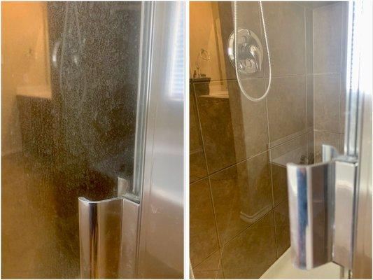 Shower glass Before and After