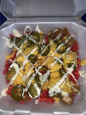 Hot Cheetos loaded nachos five star rating