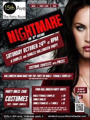 Halloween Party Saturday October 24th 2015 from 8:pm to 1:am