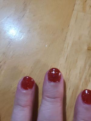 Christmas sparkly red nails