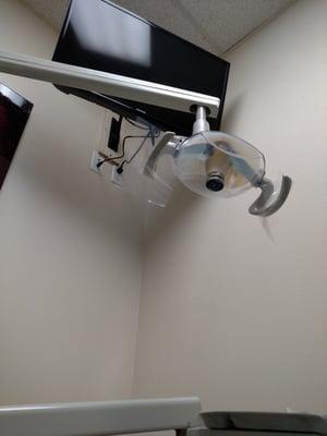 You can watch TV while getting dental work done