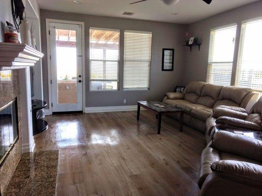 Nice clean family room for a wonderful family.