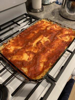 my Lasagna right out of the oven before I knew it was going in the garbage