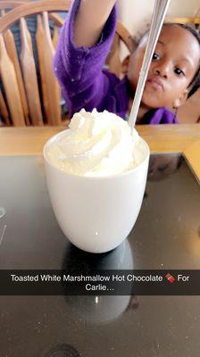 My Daughter And Her Toasted Marshmallow Hot Chocolate