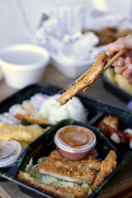 Tonkatsu bento ($14) - Tonkatsu is quite thin and crispy