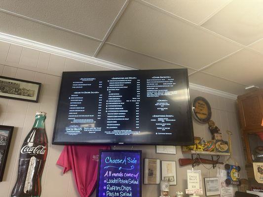 This is their menu. Their prices were very reasonable very affordable.