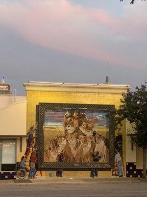 Beautiful Lion Pride Mural