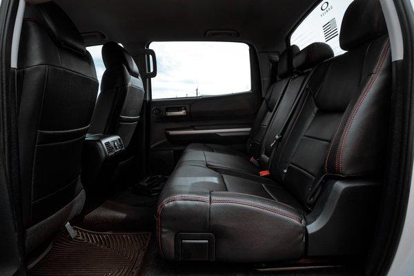 Custom 2015 Toyota Tundra Crew Max 

We added Black Katzkin Leather with Cardinal Contrasting Stitch and D & P Seat Heaters!