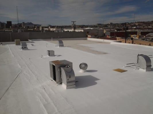 TPO roof after treatment