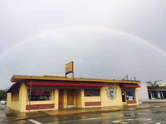 On the corner of Second and Alta, best steaks around! Oak BBQ pit, you won't be disappointed!