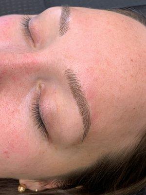 Natural and organic-looking Microblading by Megan Davies at SuperFIne SLC