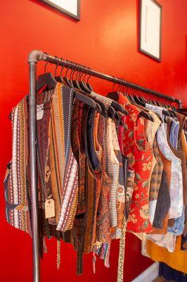 No seriously....we might just have the best vintage vest selection in all of NY. I said what I said, haha