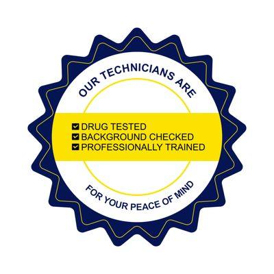 Our technicians are U.S. Citizens, background/drug tested for your peace of mind.