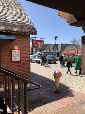 Entrance and sign