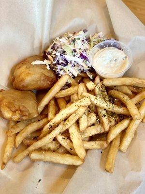 Fish and Chips (Garlic Furikake Fries)