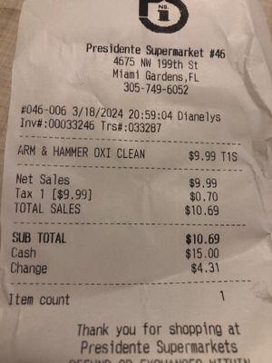 The date and time and the receipt of purchase.