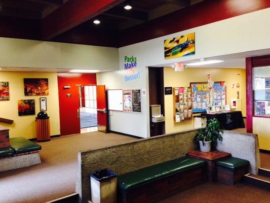 Murdy Community Center's front lobby.