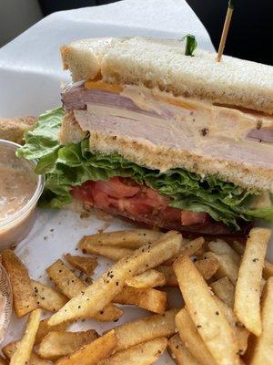 Half of the Club Sandwich.