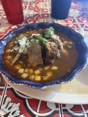 Birria de Chivo serve with rice and beans delicious very tasty !!!