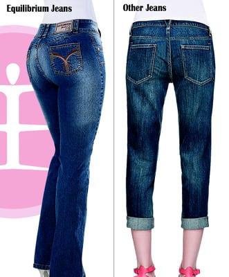 Equilibrium Colombian Jeans are designed to enhance the woman figure especially buttocks and hips. Size up to 17