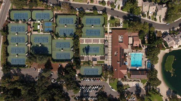 Aerial view of the Calabasas Tennis and Swim Center