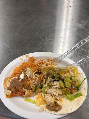 Lunch Tacos Special Chicken Fajitas Lunch Special Mexican Jarritos Soda