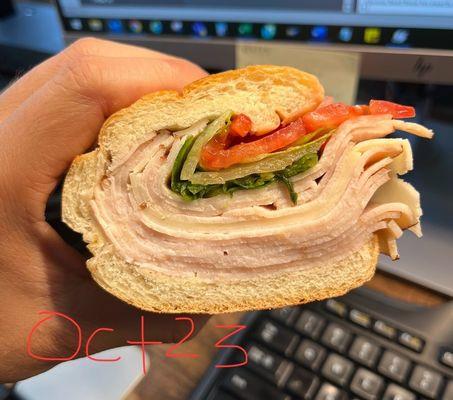 Turkey hoagie from October 2023