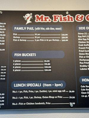 Inside menu