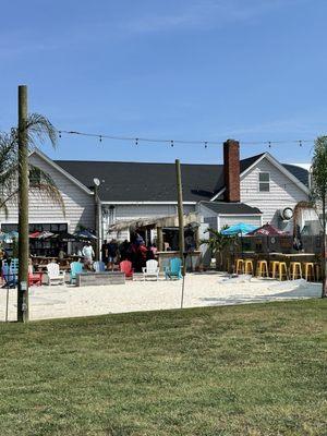 The tiki bar area