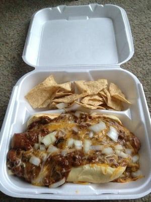 Chili dog for 3.50