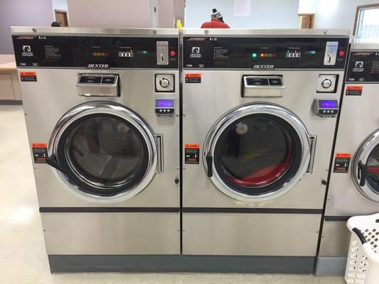 60lb washers - great for large loads and comforters, blankets.