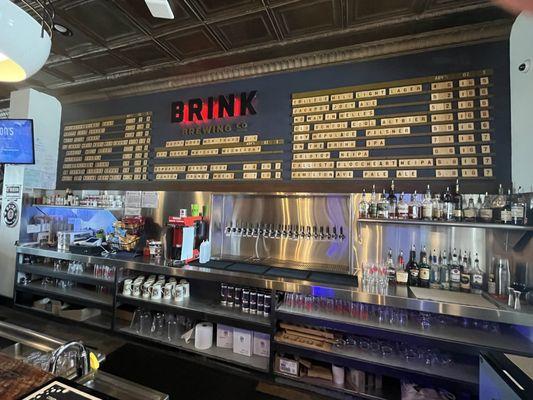 Nice menu board with style of beer, ABV, and pricing.