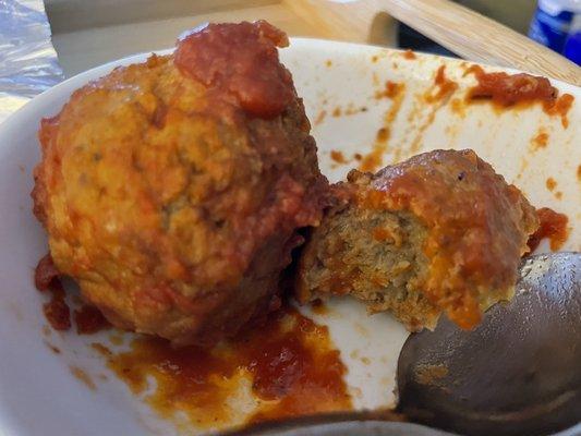 Delicious meatballs from Lino and Lucia's Italian kitchen.