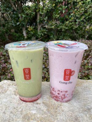 Strawberry Matcha Latte and Strawberry Taro