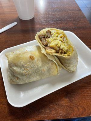 Sausage egg burrito