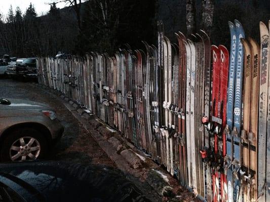 They've got a fence made out of old skis! )