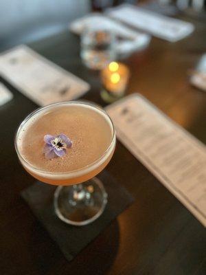 The Mary Pickford- Don Q Silver Rum, Luxardo Maraschino Liqueur, Pomegranate Gomme, Lemon, House Pineapple/Agave