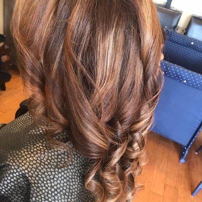 Chocolate Brown With Blonde Balayage