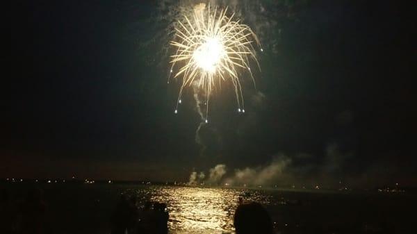 Fireworks on the beach