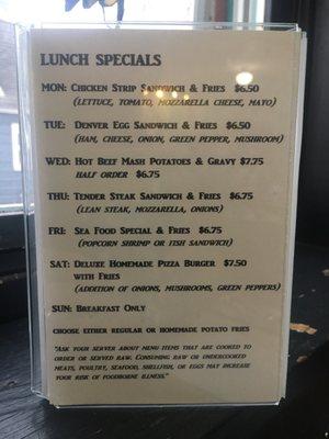 Lunch specials daily