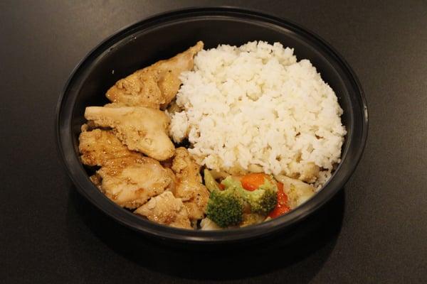 chicken teriyaki, you can choose white rice or brown rice!