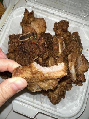 Salt and pepper fried pork chop - get this!