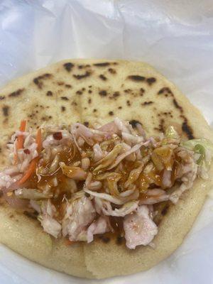 Pupusas (which fits the whole to go box)