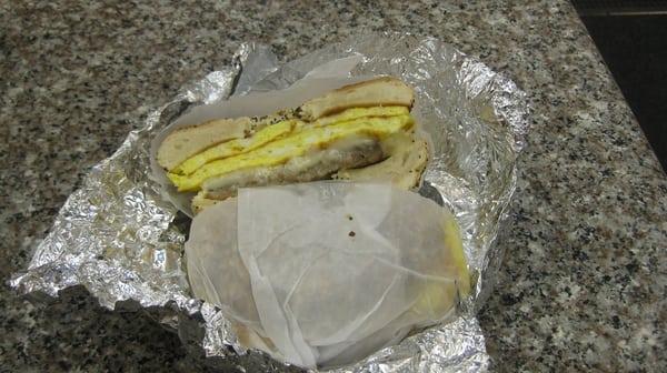 Egg and cheese sandwich