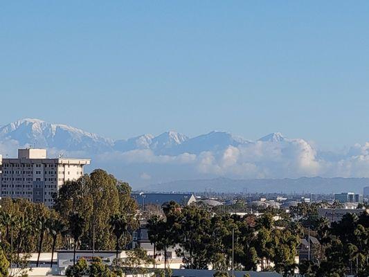 Lots of snow up in the San Bernardino mountains