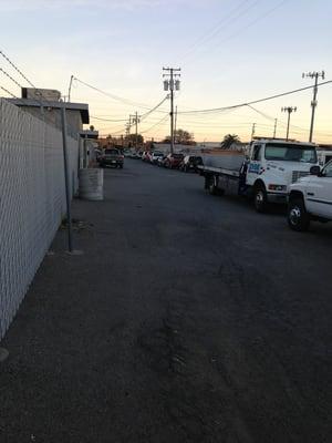 Parking is a ways away from the front gate. No signs about where to park or not to park.